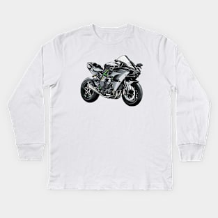 H2R Bike Illustration Kids Long Sleeve T-Shirt